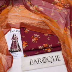 Baroque Digital Lawn 3-Piece Un-Stiched
