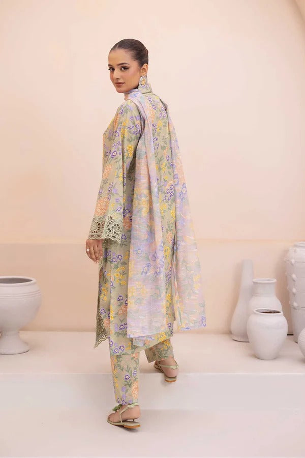 Adan's Libas Digital Lawn 3-Piece Un-Stiched