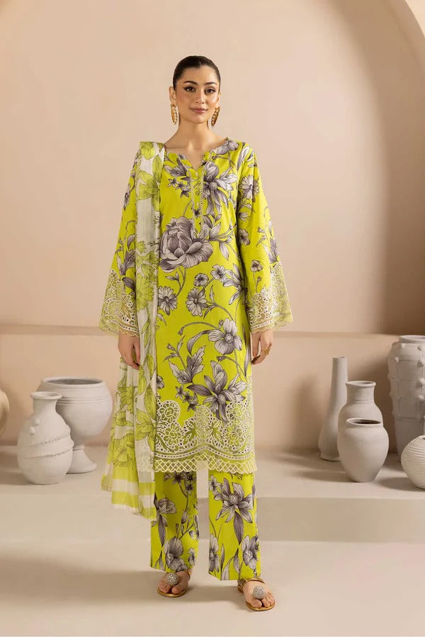 Adan's Libas Digital Lawn 3-Piece Un-Stiched