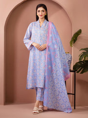 Edenrobe Digital Lawn 3-Piece Un-Stiched