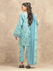 Edenrobe Digital Lawn 3-Piece Un-Stiched