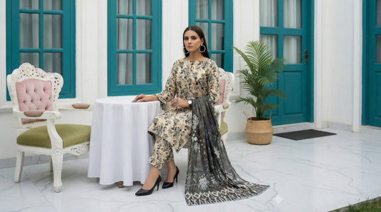 Gul Ahmed Bana Dora Lawn 3-Piece Unstiched