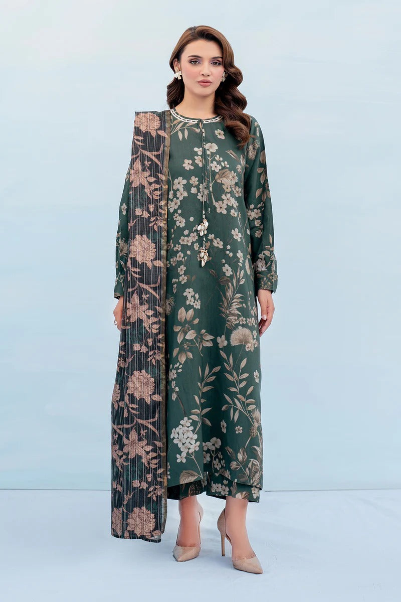 Baroque Lawn 3-Piece Unstiched With Embroidered Patches