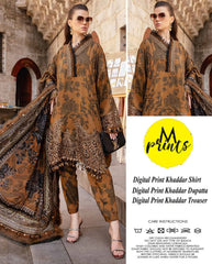 Maria B Digital Printed Khaddar 3-Piece Un-Stiched