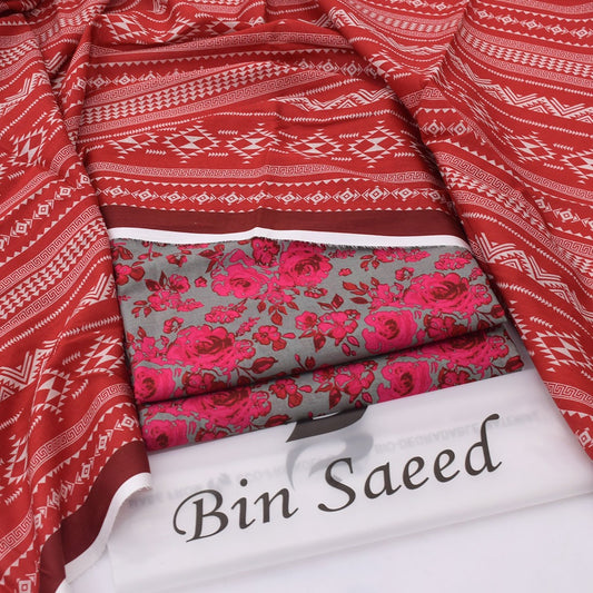 Bin Saeed Lawn 3-Piece Unstiched