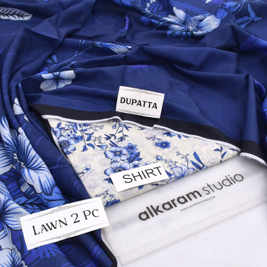 Alkaram Lawn Shirt And Dupatta 2-Piece Unstiched