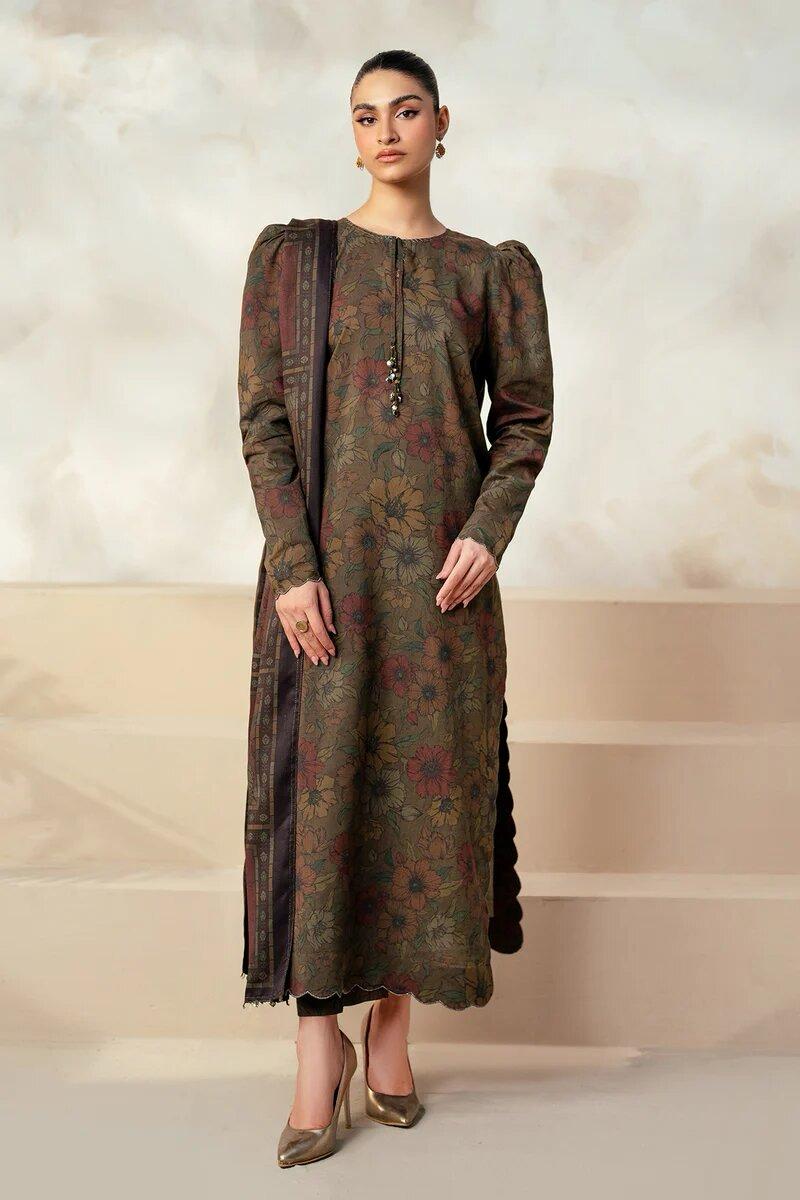 Baroque 3Pcs Unstiched Lawn