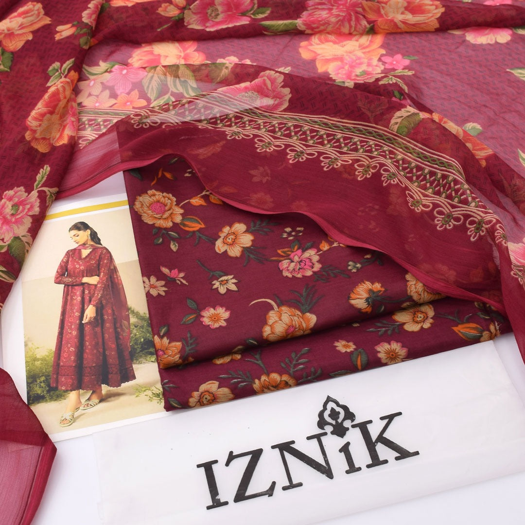 Iznik Lawn 3-Piece Unstiched