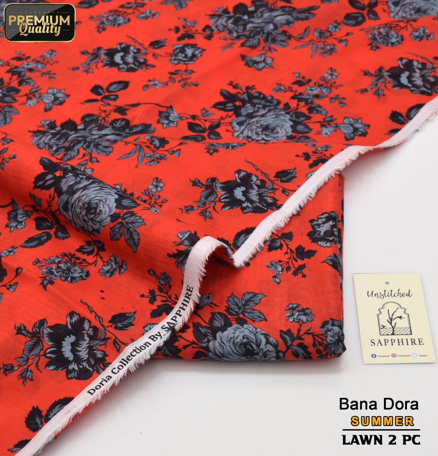 Sapphire Bana Dora Lawn 2-Piece Unstiched