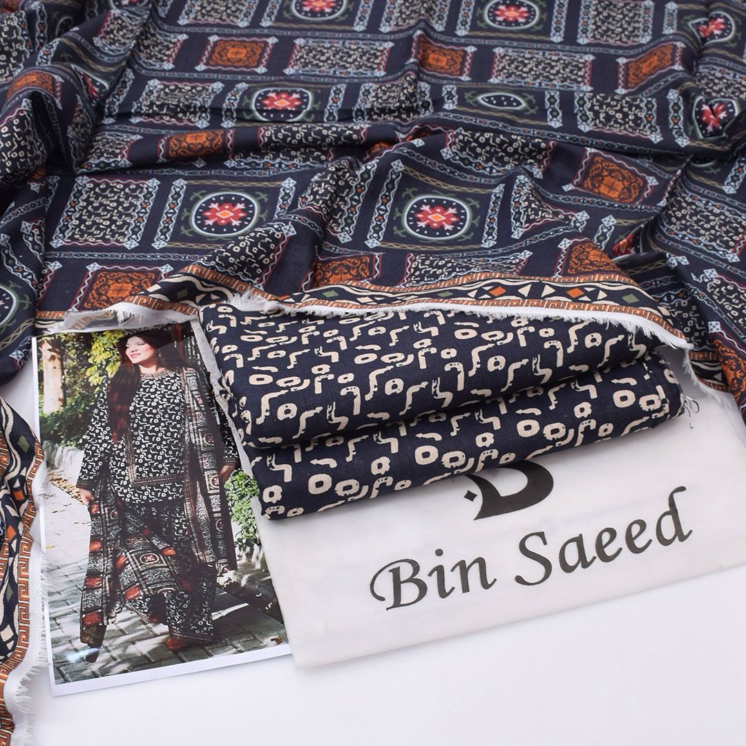 Bin Saeed Khaddar 3-Piece Unstiched
