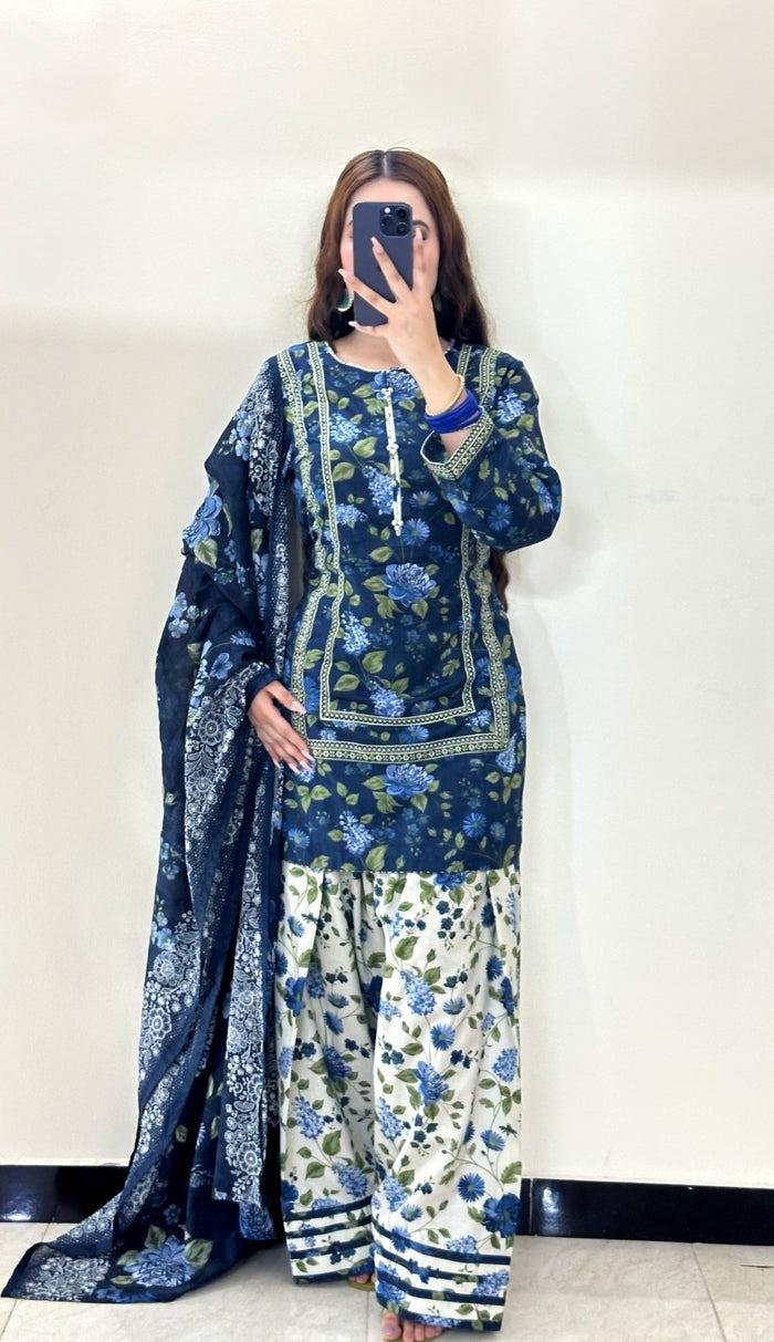 Bin Saeed Khaddar 3-Piece Unstiched