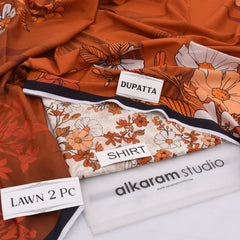 Alkaram Lawn Shirt And Dupatta 2-Piece Unstiched