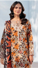 Baroque Lawn 3-Piece Unstiched With Embroidered Patches