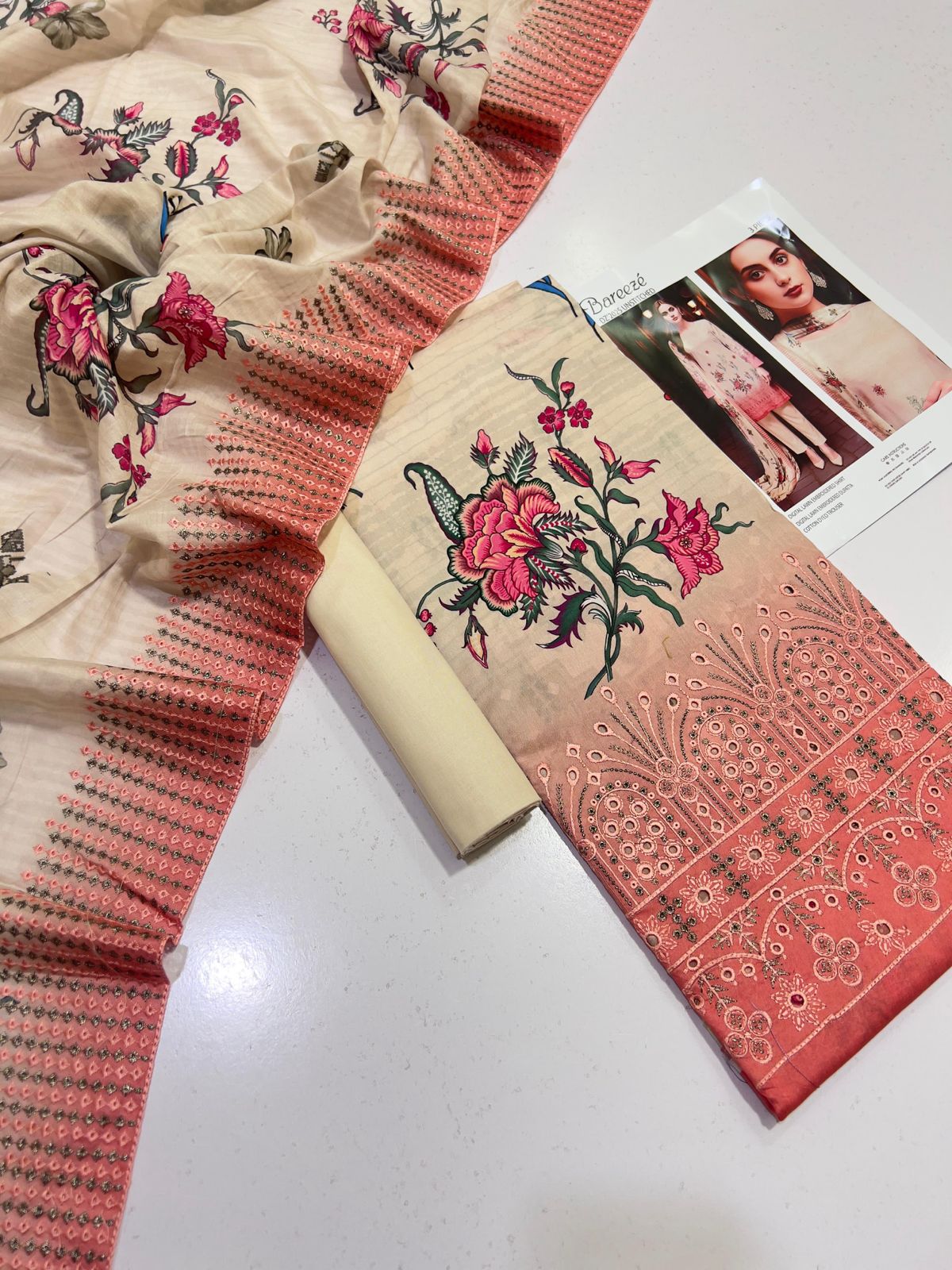 Bareeze Embroidered Lawn 3-Piece Unstiched