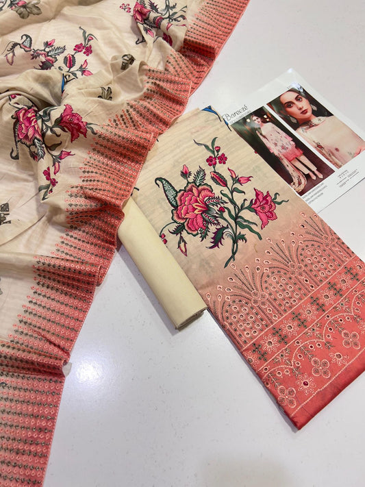 Bareeze Embroidered Lawn 3-Piece Unstiched