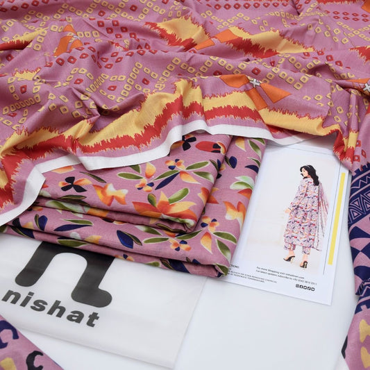 Nishat Digital Printed Khaddar 3-Piece Un-Stiched
