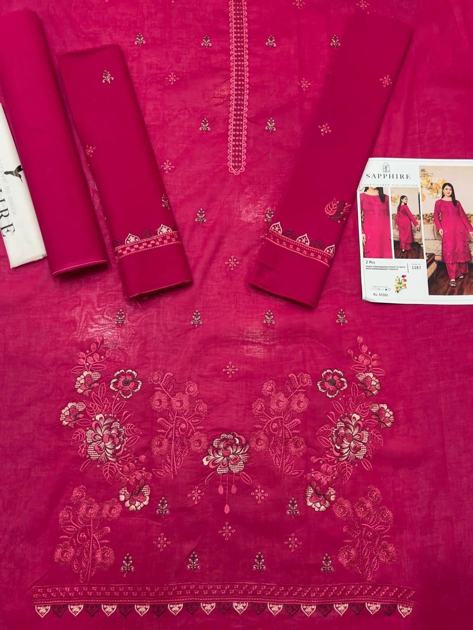 Sapphire Embroidered 2-Piece Unstiched