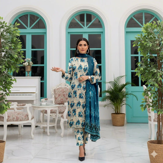 Gul Ahmed Bana Dora Lawn 3-Piece Unstiched