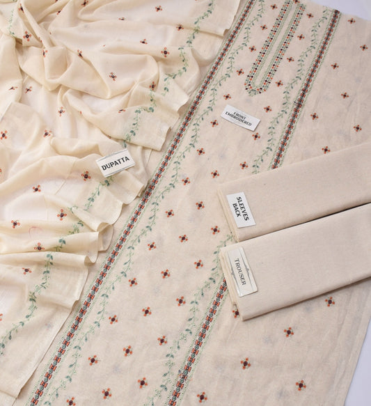 Bareeze Karandi Khaddar Embroidered 3-Piece Un-Stiched