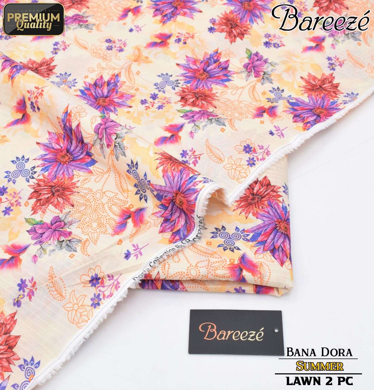 Bareeze Bana Dora Lawn Digital Printed 2-Piece Unstiched