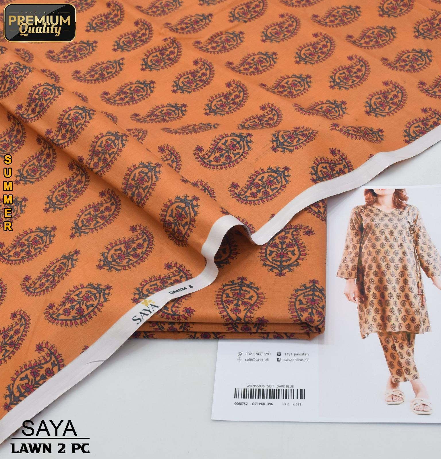 Saya Lawn 2-Piece Digital Print Unstiched