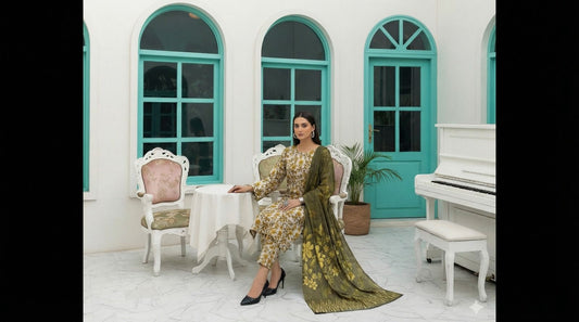 Gul Ahmed Bana Dora Lawn 3-Piece Unstiched