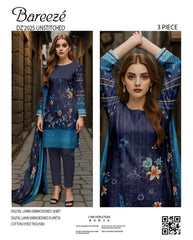Bareeze Embroidered Lawn 3-Piece Unstiched