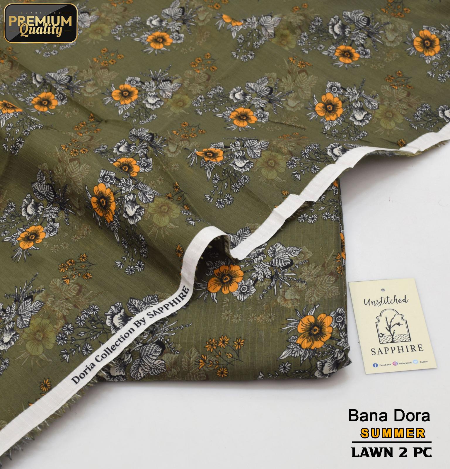 Sapphire Bana Dora Lawn 2-Piece Unstiched