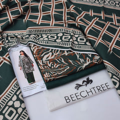 Beechtre Digital Printed Khaddar 3-Piece Un-Stiched