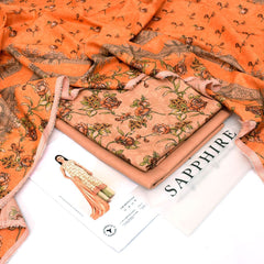 Sapphire Digital Printed Dhanak 3-Piece Un-Stiched
