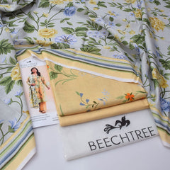 Beechtre Digital Printed Khaddar 3-Piece Un-Stiched