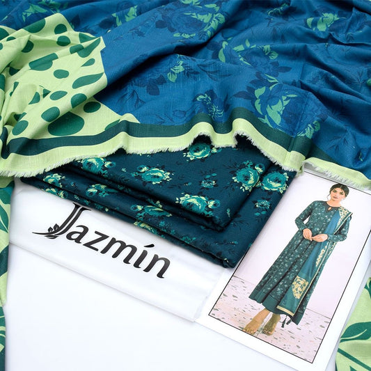Jazmin Digital Printed Khaddar 3-Piece Un-Stiched