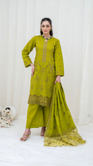 Nazakat Embroidered 3-Piece Un-Stiched Suit