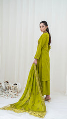 Nazakat Embroidered 3-Piece Un-Stiched Suit