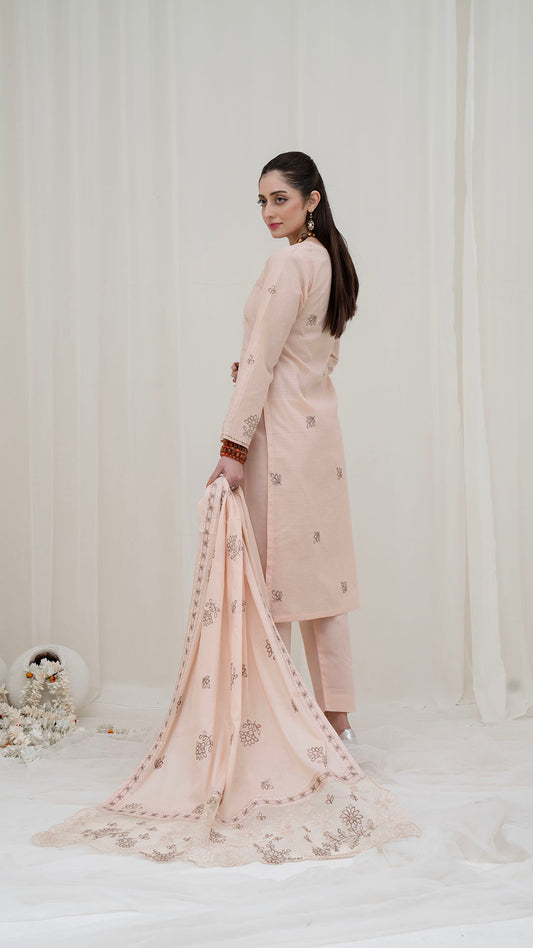 Nazakat Embroidered 3-Piece Un-Stiched Suit
