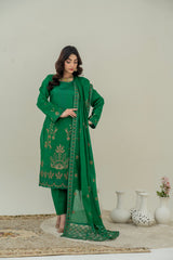Nazakat Embroidered 3-Piece Un-Stiched Suit