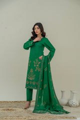 Nazakat Embroidered 3-Piece Un-Stiched Suit