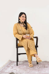 Cross Stich 2-Piece Un-Stiched Suit