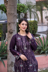 Lawn Embroidered 2-Piece Un-Stiched Suit By Noura