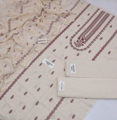 Bareeze Karandi Khaddar Embroidered 3-Piece Un-Stiched
