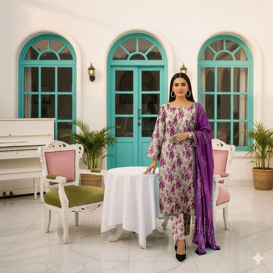 Gul Ahmed Bana Dora Lawn 3-Piece Unstiched