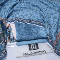 Mausummery Digital Printed Khaddar 3-Piece Un-Stiched
