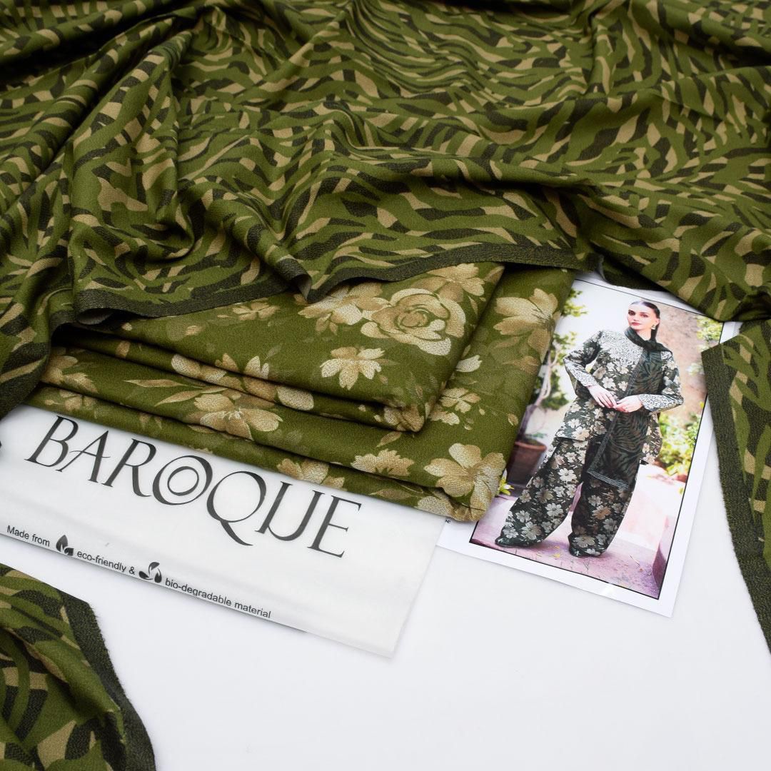 Baroque Digital Printed Dhanak 3-Piece Un-Stiched