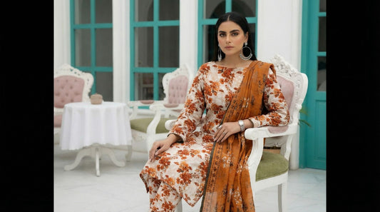 Gul Ahmed Bana Dora Lawn 3-Piece Unstiched