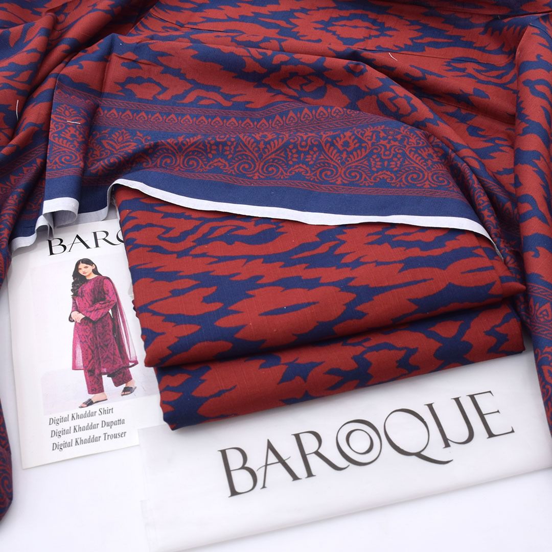 Baroque Digital Printed Khaddar 3-Piece Un-Stiched