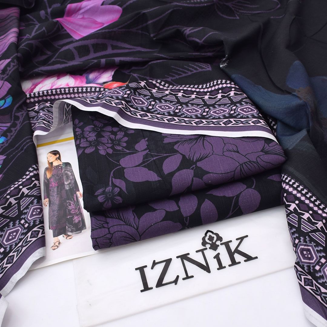Iznik Digital Printed Khaddar 3-Piece Un-Stiched