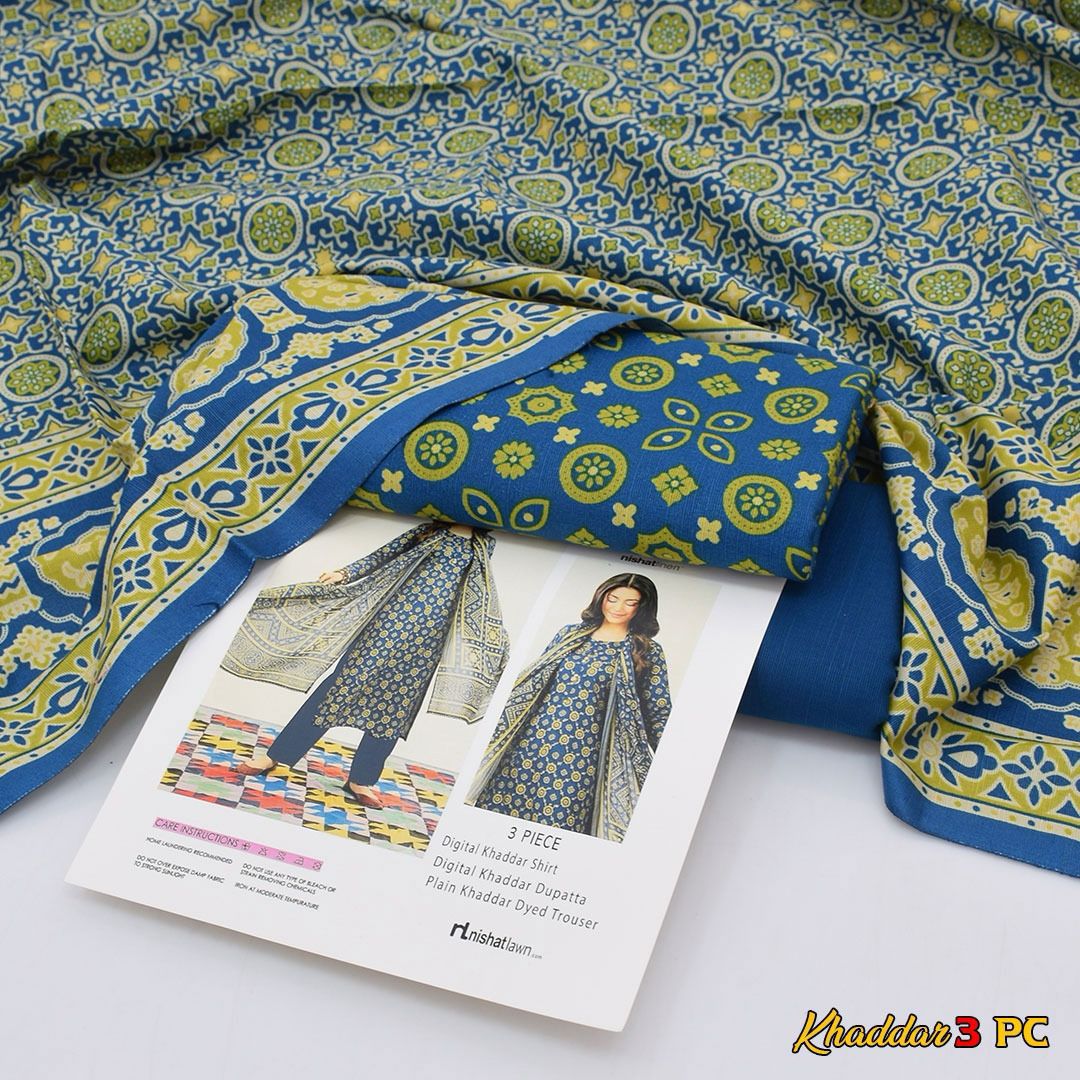Nishat Digital Printed Khaddar 3-Piece Un-Stiched