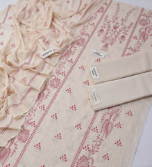 Bareeze Karandi Khaddar Embroidered 3-Piece Un-Stiched