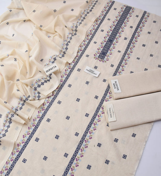 Bareeze Karandi Khaddar Embroidered 3-Piece Un-Stiched
