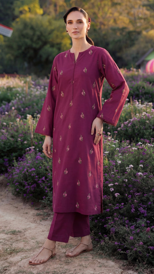 Lawn Embroidered Unstiched 2-Piece - D1
